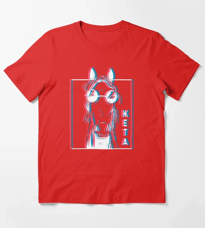 Horse Drugs Party Techno T-Shirt Red