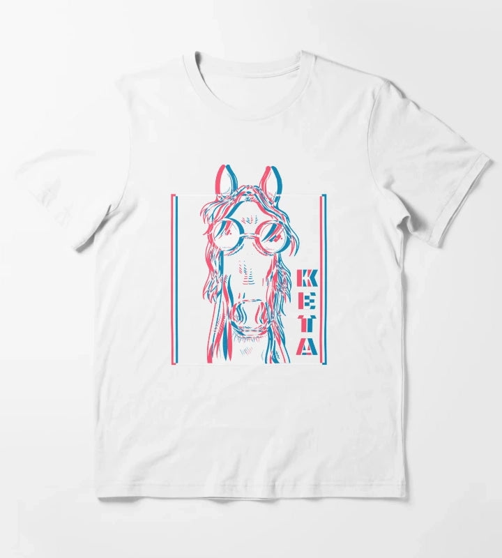 Horse Drugs Party Techno T-Shirt White