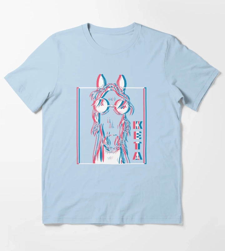 Horse Drugs Party Techno T-Shirt Sky Blue