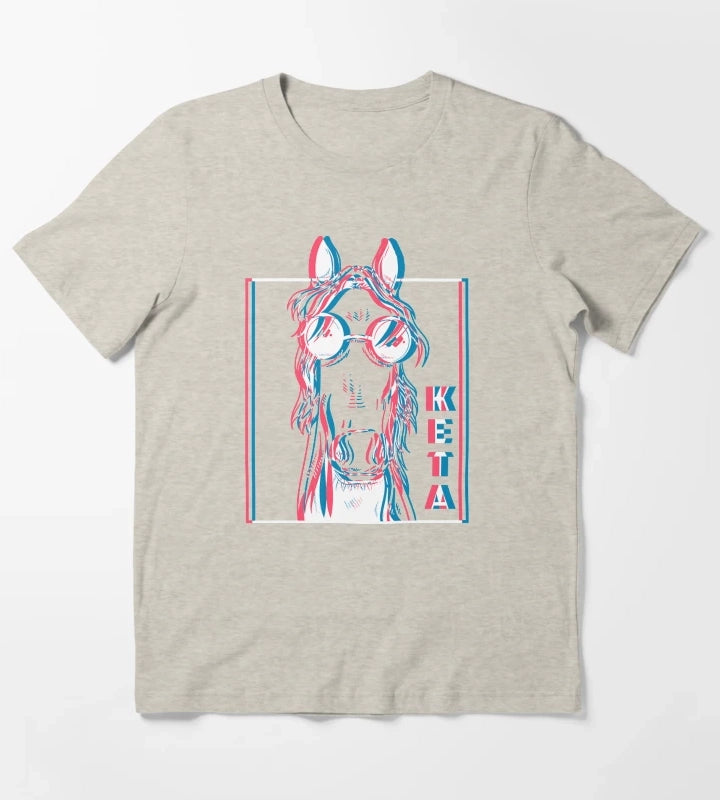 Horse Drugs Party Techno T-Shirt Cream