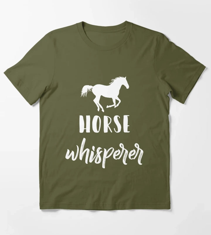 Horse Whisperer Lover T-Shirt Olive Green