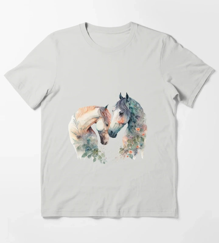 Horses T-Shirt Light Grey