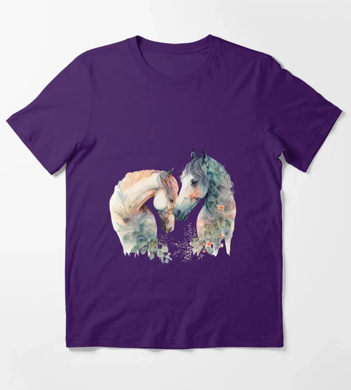 Horses T-Shirt Purple
