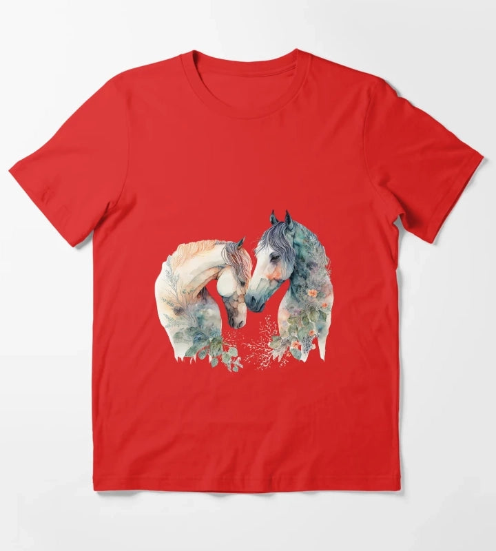Horses T-Shirt Red