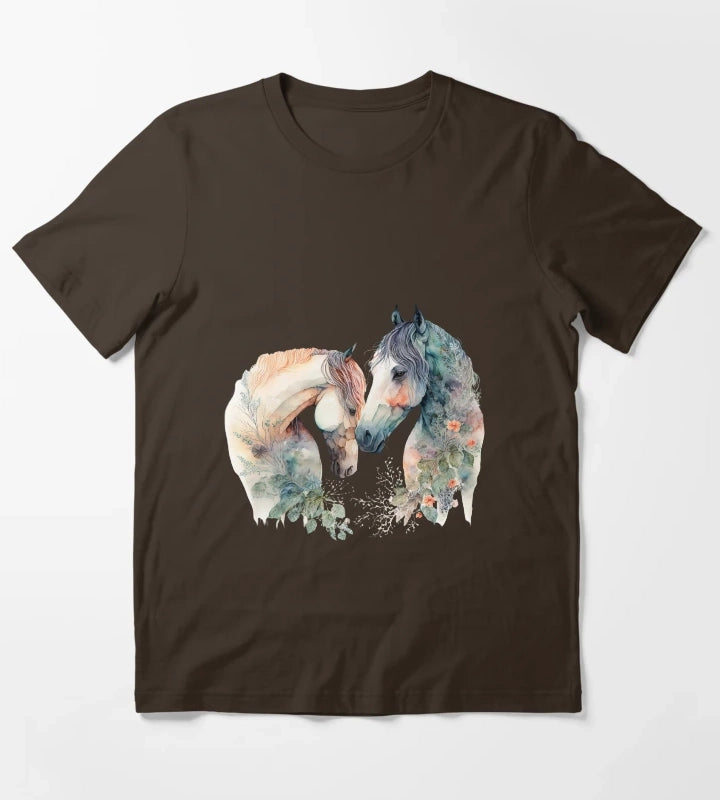 Horses T-Shirt Brown