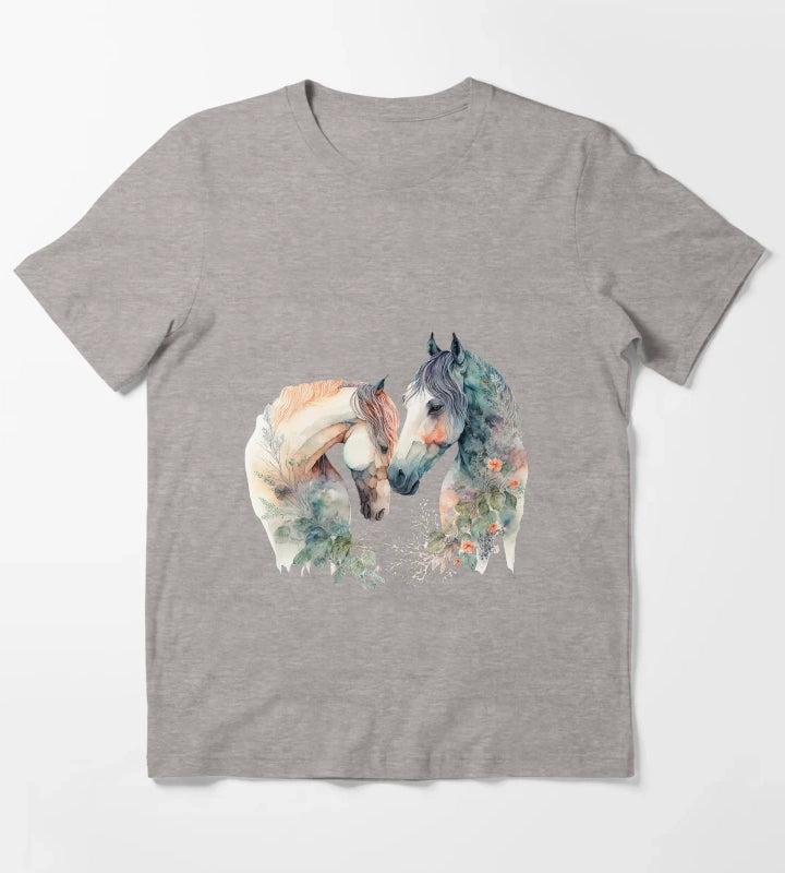 Horses T-Shirt Heather Grey