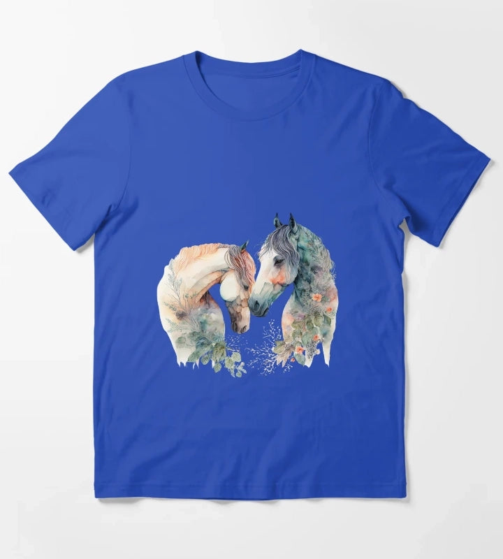 Horses T-Shirt Blue