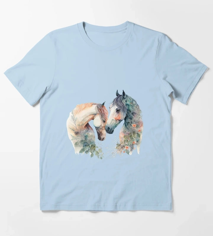 Horses T-Shirt Sky Blue