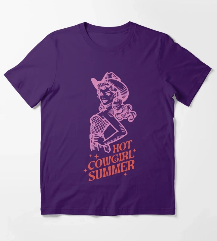 Hot Cowgirl Summer T-Shirt Purple