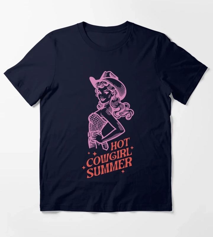 Hot Cowgirl Summer T-Shirt Navy