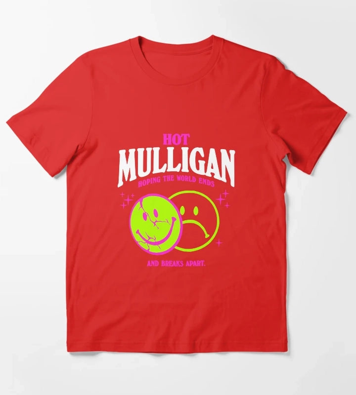 Hot Mulligan Merch Smile Shirt T-Shirt Red