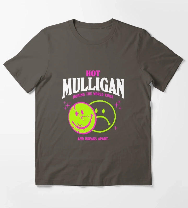 Hot Mulligan Merch Smile Shirt T-Shirt Dark Grey