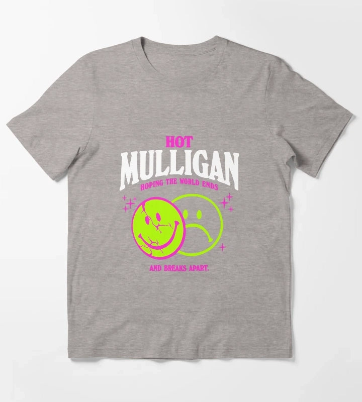 Hot Mulligan Merch Smile Shirt T-Shirt Heather Grey