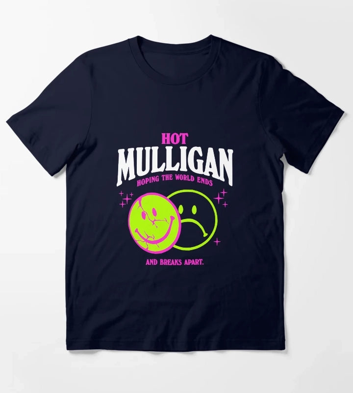 Hot Mulligan Merch Smile Shirt T-Shirt Navy