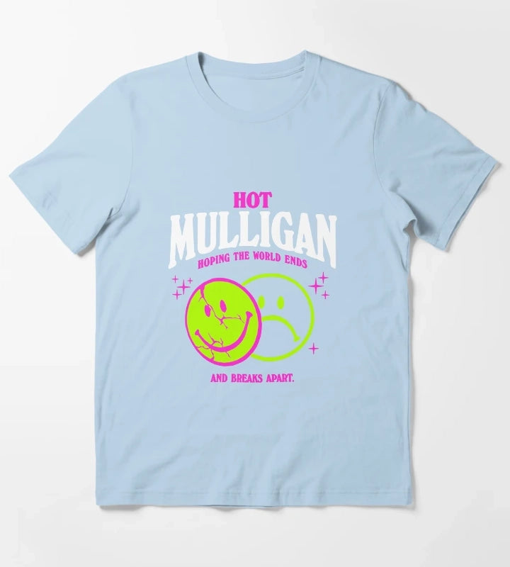 Hot Mulligan Merch Smile Shirt T-Shirt Sky Blue