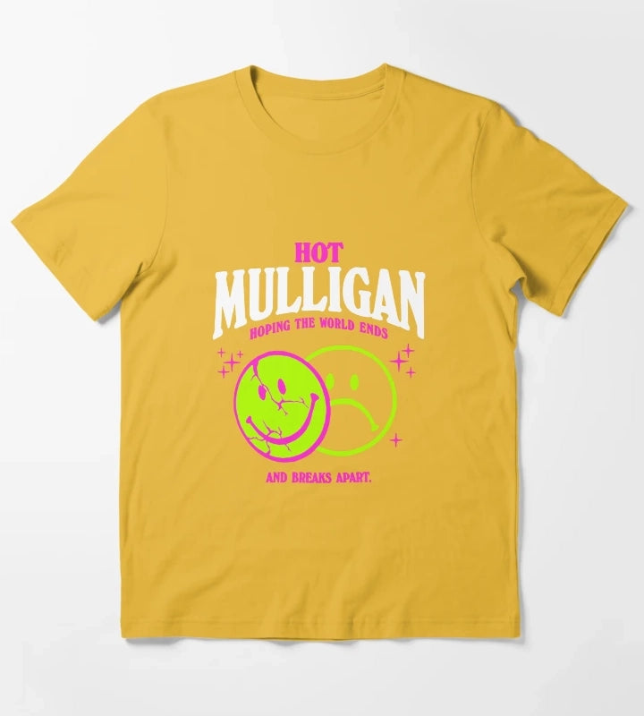 Hot Mulligan Merch Smile Shirt T-Shirt Yellow