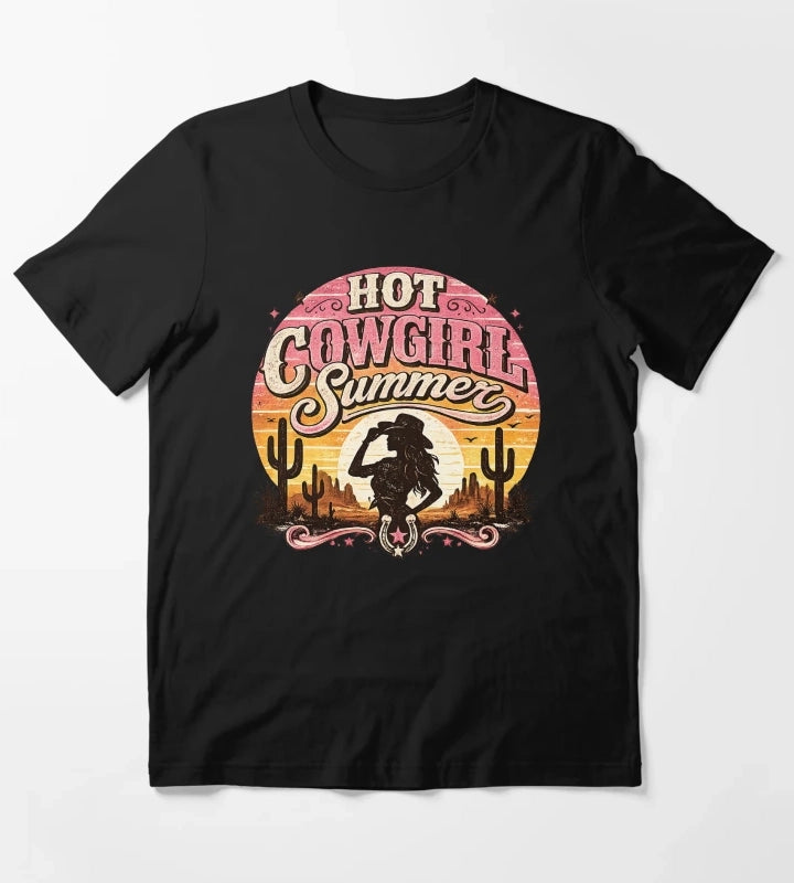 Hot cowgirl summer at sunset T-Shirt