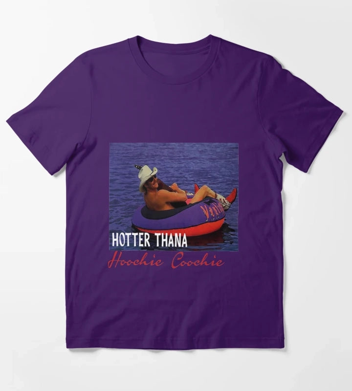 Hotter Than A Hoochie Coochie Chattahoochee Alan Jackson 90s country Tee Music Cowgirl Cowboy T-Shirt Purple