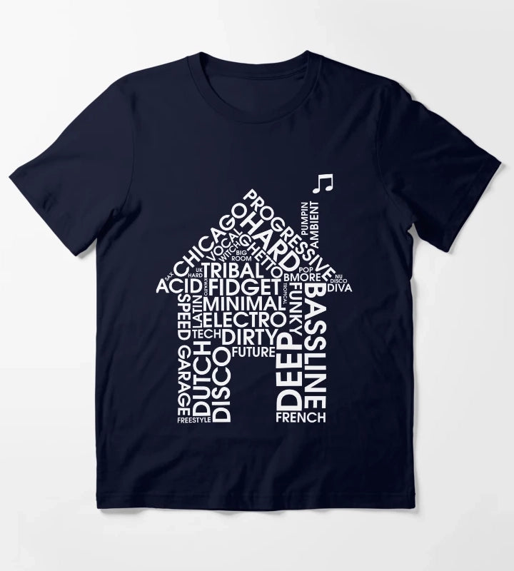 House Music Genres T-Shirt Navy