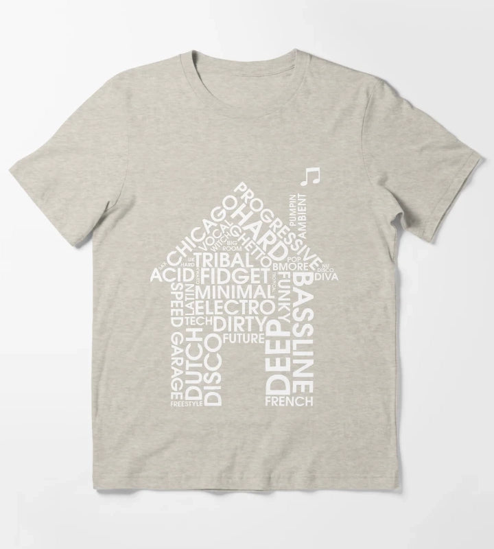 House Music Genres T-Shirt Cream