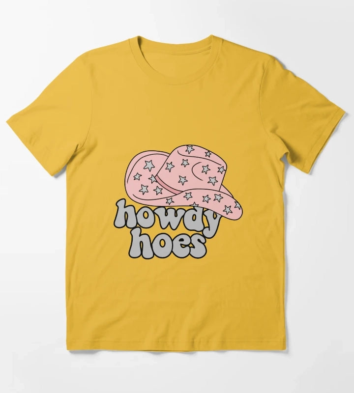 Howdy Hoes Cowboy Hat T-Shirt Yellow