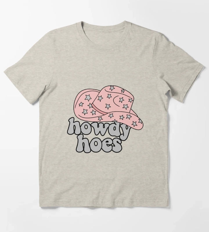 Howdy Hoes Cowboy Hat T-Shirt Cream