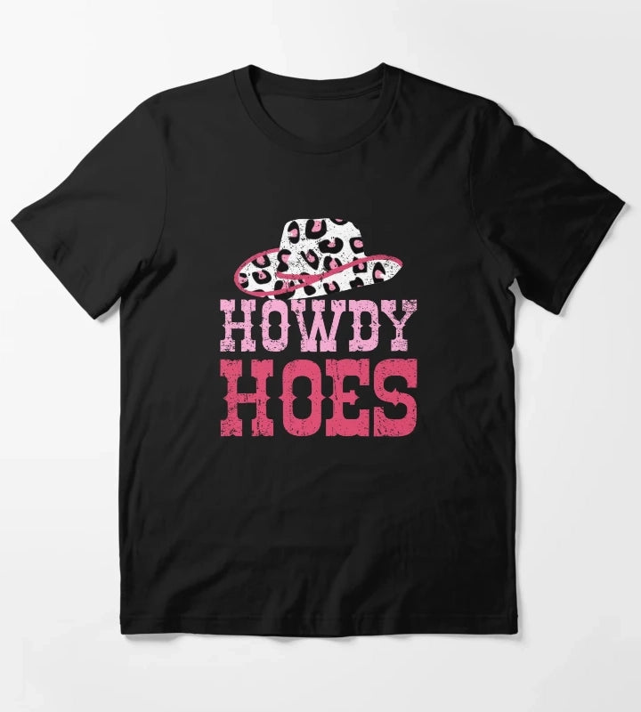 Howdy Hoes Pink Rodeo Western Country Southern Cute Cowgirl T-Shirt