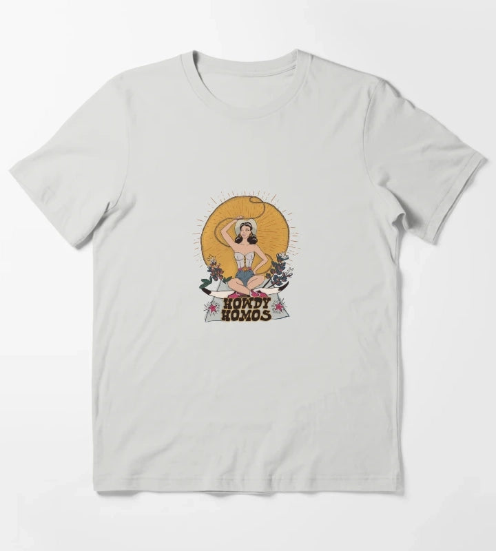 Howdy Homos T-Shirt Light Grey