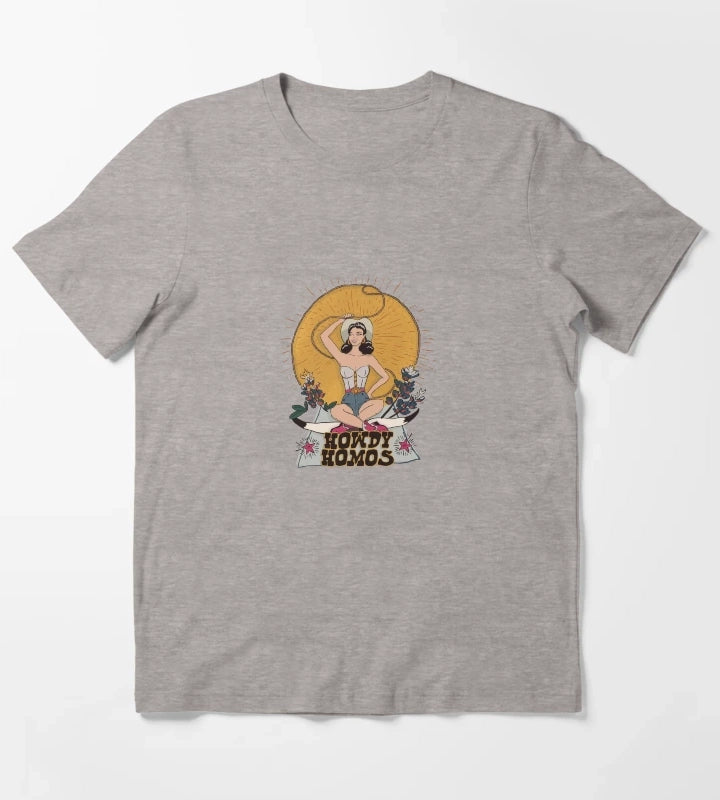 Howdy Homos T-Shirt Heather Grey