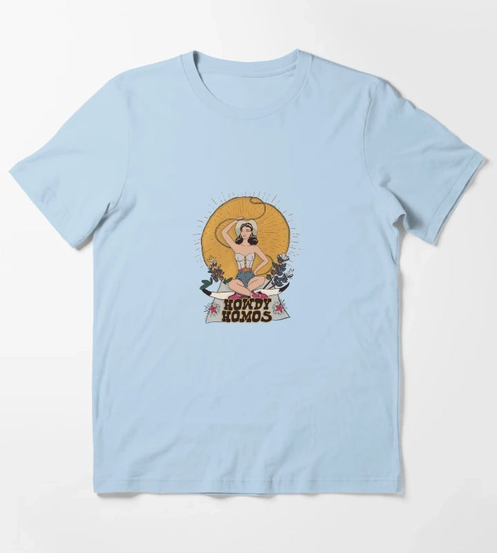 Howdy Homos T-Shirt Sky Blue