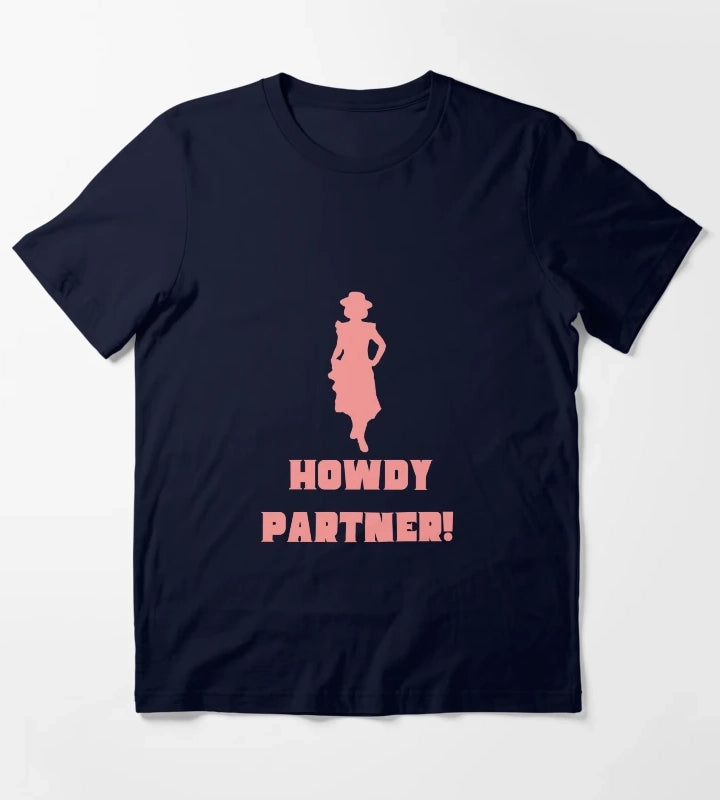 Howdy Partner Cowgirl Disco Cowgirl T-Shirt Navy