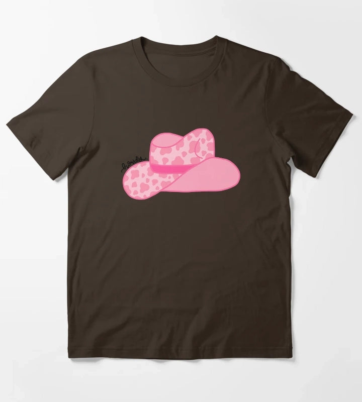 Howdy Pink Cowgirl T-Shirt Brown