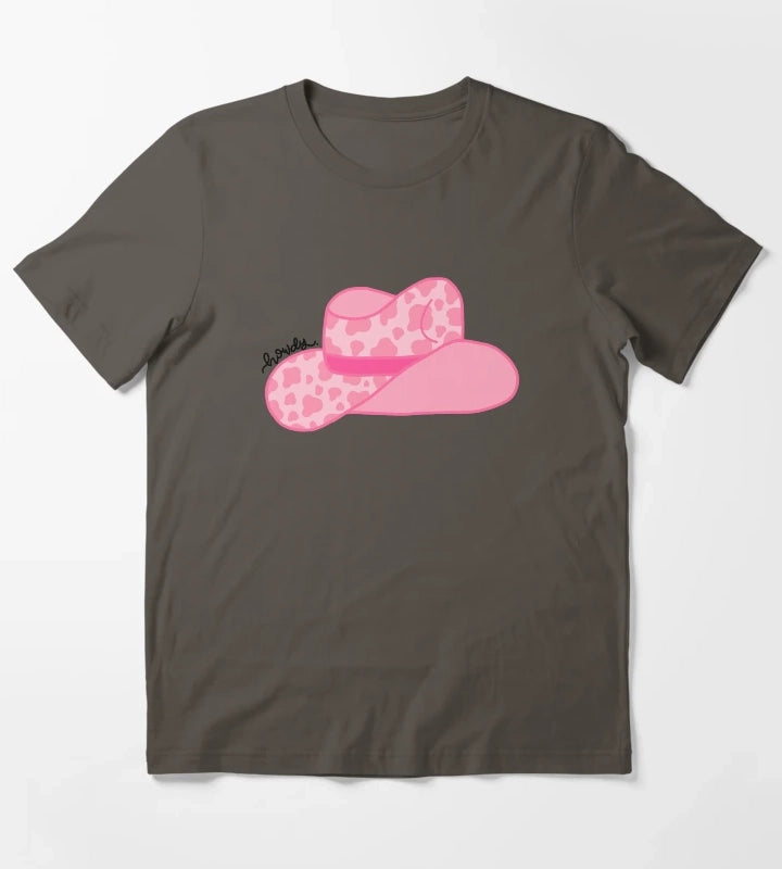 Howdy Pink Cowgirl T-Shirt Dark Grey