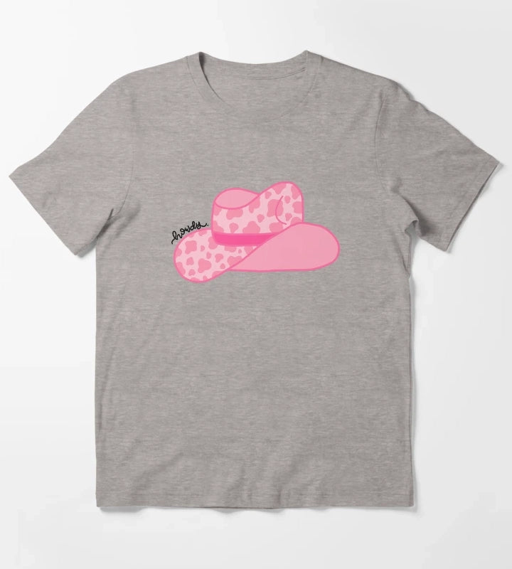 Howdy Pink Cowgirl T-Shirt Heather Grey