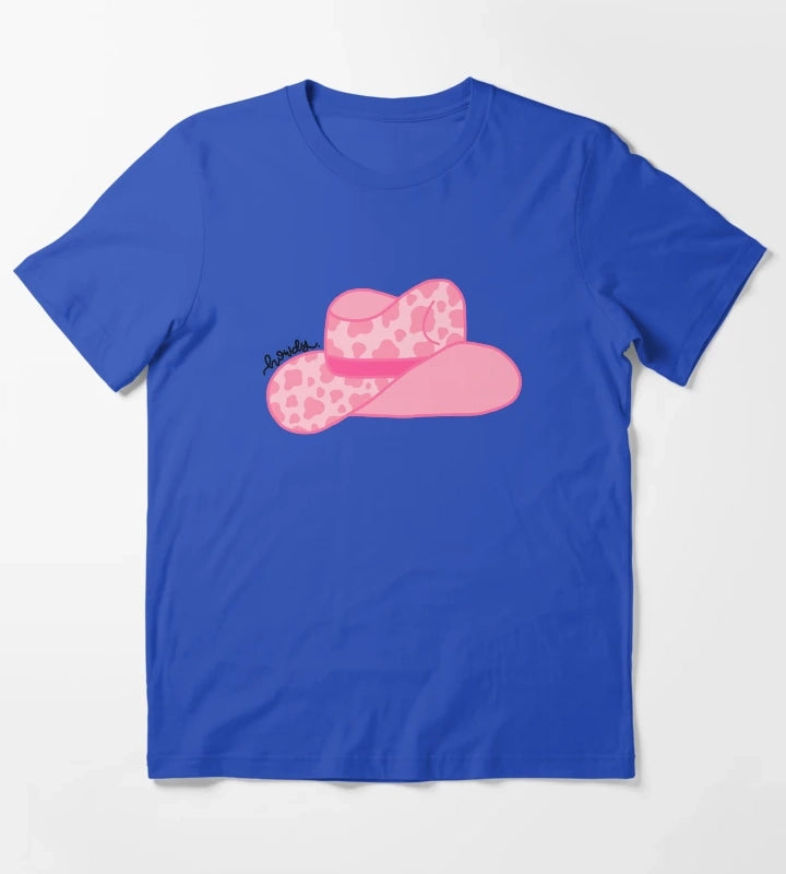 Howdy Pink Cowgirl T-Shirt Blue