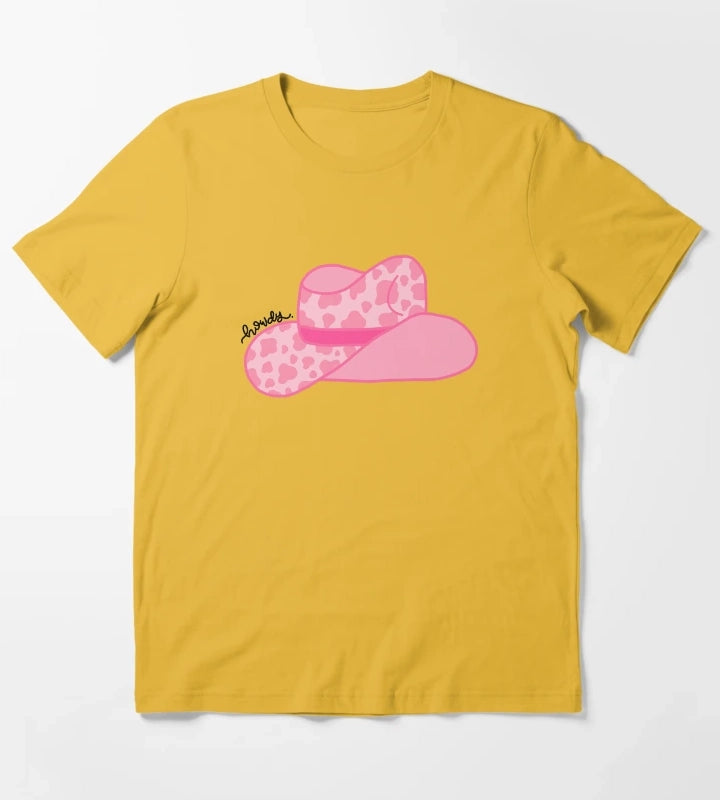 Howdy Pink Cowgirl T-Shirt Yellow