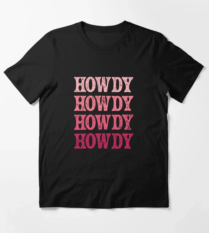 Howdy Pink Rodeo Western Country Vintage Southern cowgirl T-Shirt