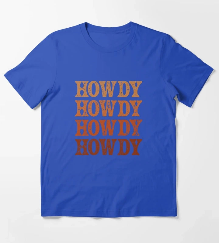 Howdy Rodeo Western Country Vintage Southern cowgirl T-Shirt Blue