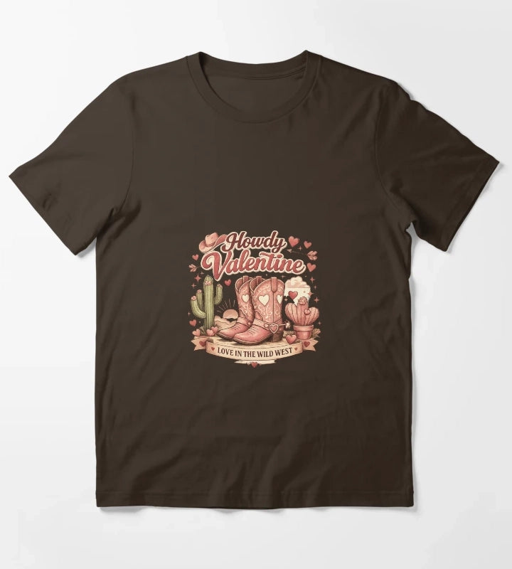 Howdy Valentine T-Shirt Brown