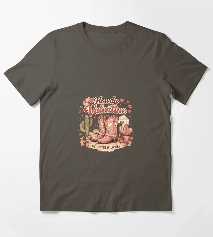 Howdy Valentine T-Shirt Dark Grey