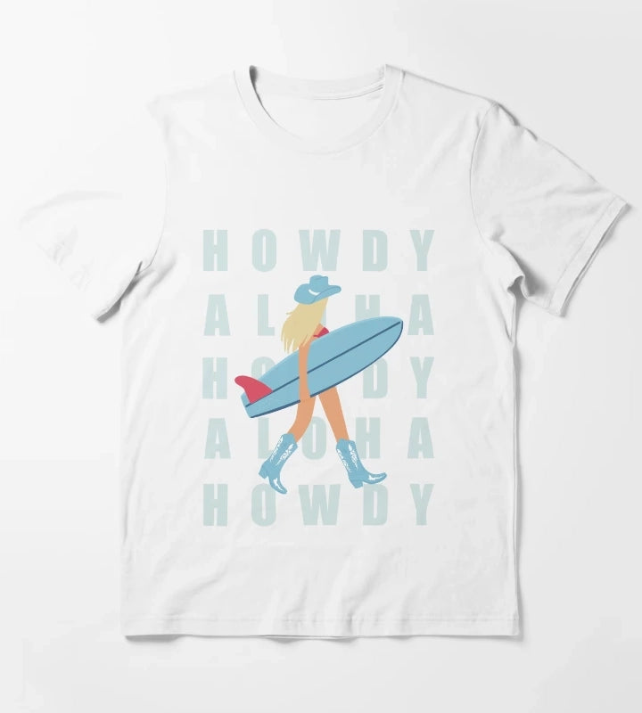 Howdy and Aloha T-Shirt White