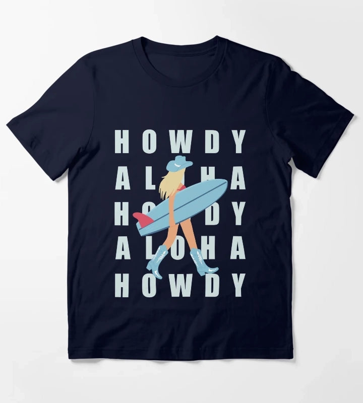 Howdy and Aloha T-Shirt Navy