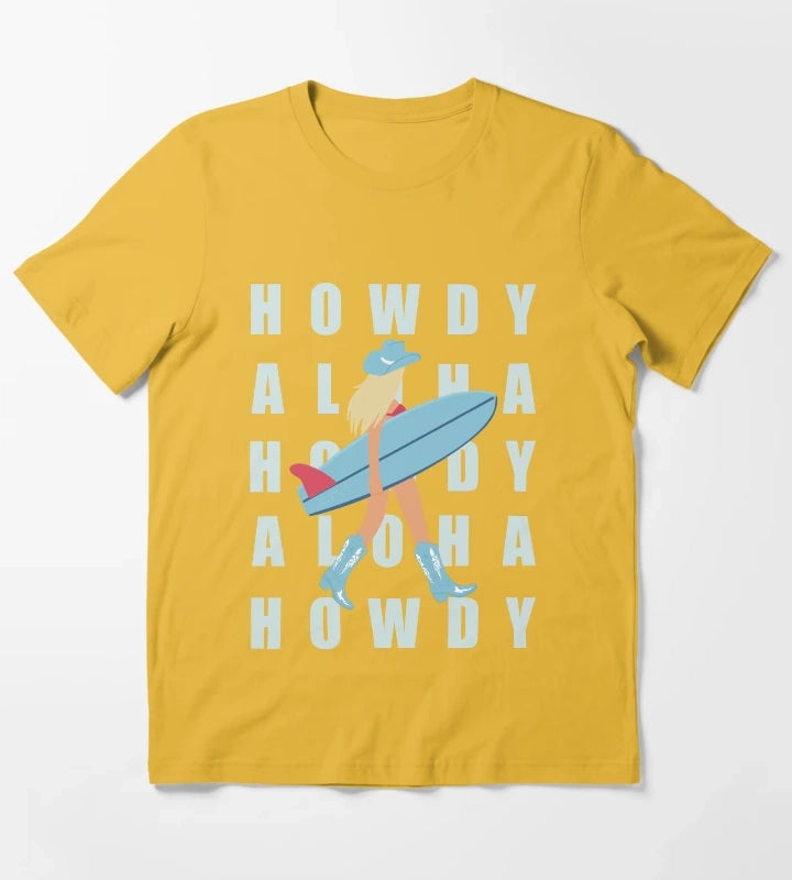 Howdy and Aloha T-Shirt Yellow