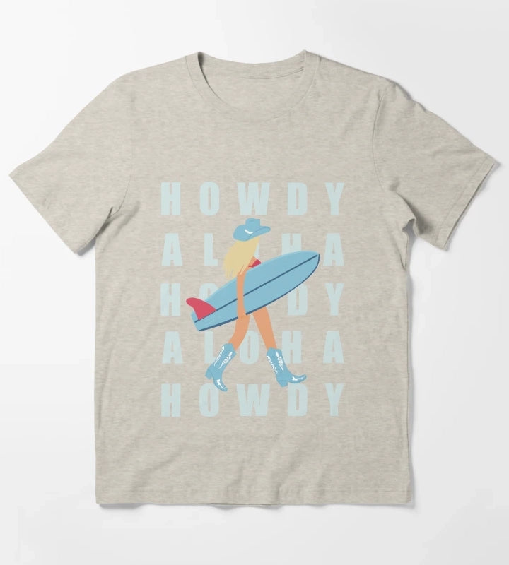 Howdy and Aloha T-Shirt Cream