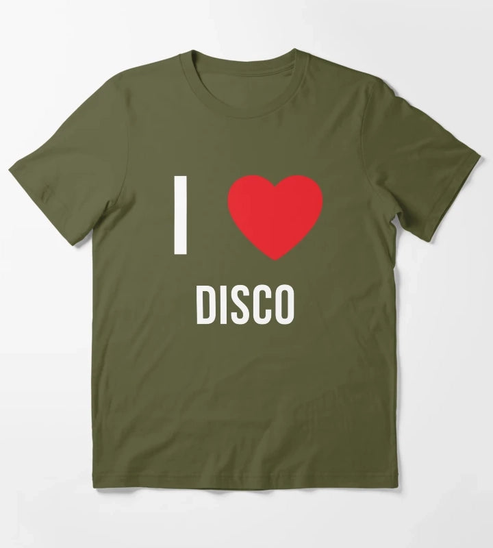 I Disco T-Shirt Olive Green