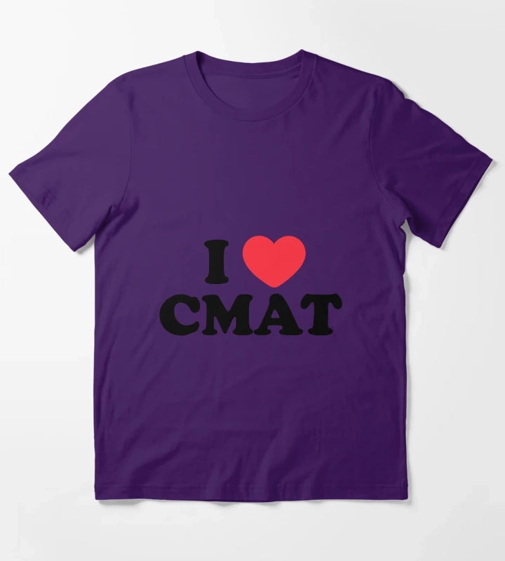 I Heart CMAT text T-Shirt Purple