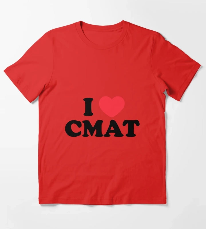 I Heart CMAT text T-Shirt Red