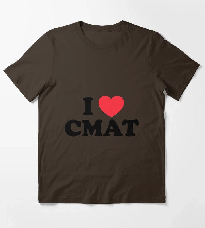 I Heart CMAT text T-Shirt Brown