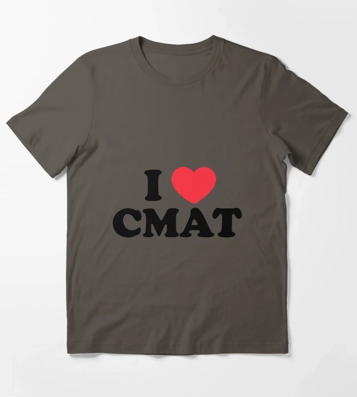 I Heart CMAT text T-Shirt Dark Grey