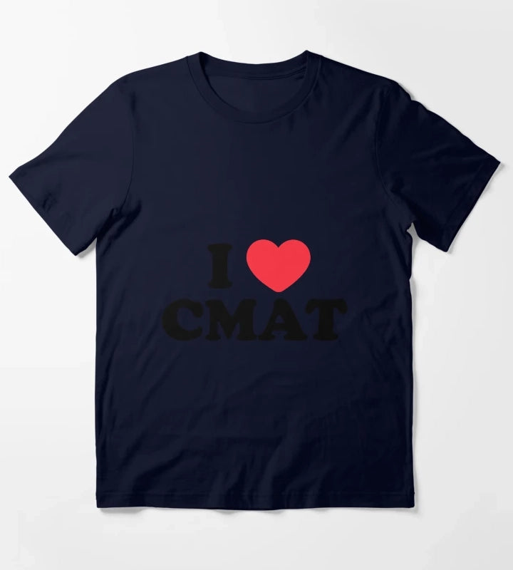 I Heart CMAT text T-Shirt Navy